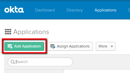 Okta Applications Page